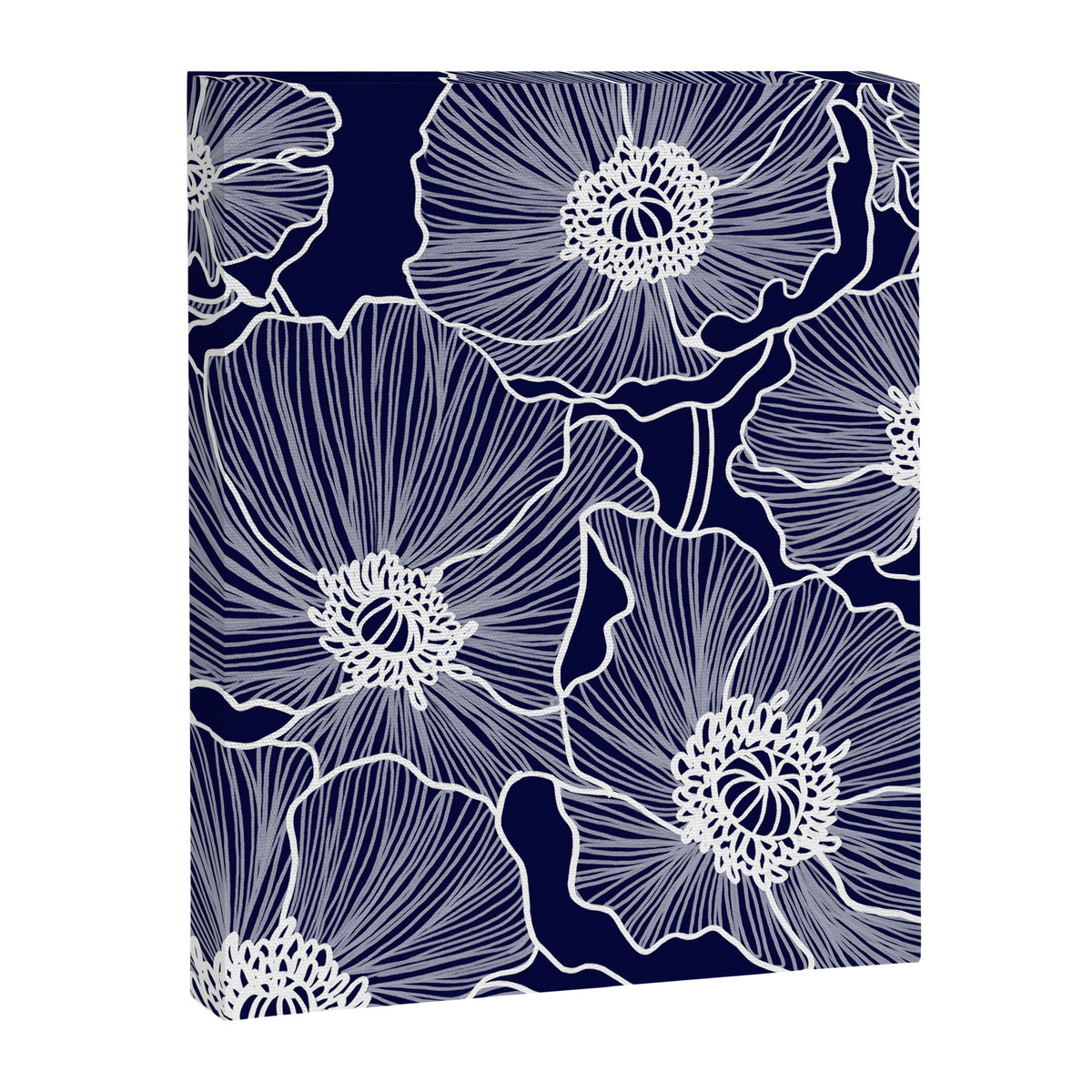 Indigo Poppies Canvas Print Gallery Image 8