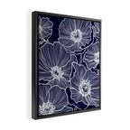 Indigo Poppies Framed Canvas Print Gallery Image 2