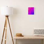 Magenta and Violet Low Poly Pattern Canvas Print Gallery Image 2