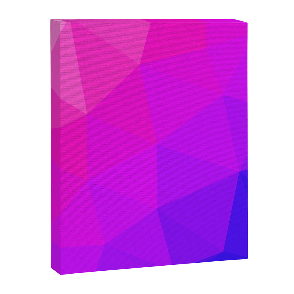 Magenta and Violet Low Poly Pattern Canvas Print Gallery Image 8
