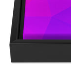 Magenta and Violet Low Poly Pattern Framed Canvas Print Gallery Image 3