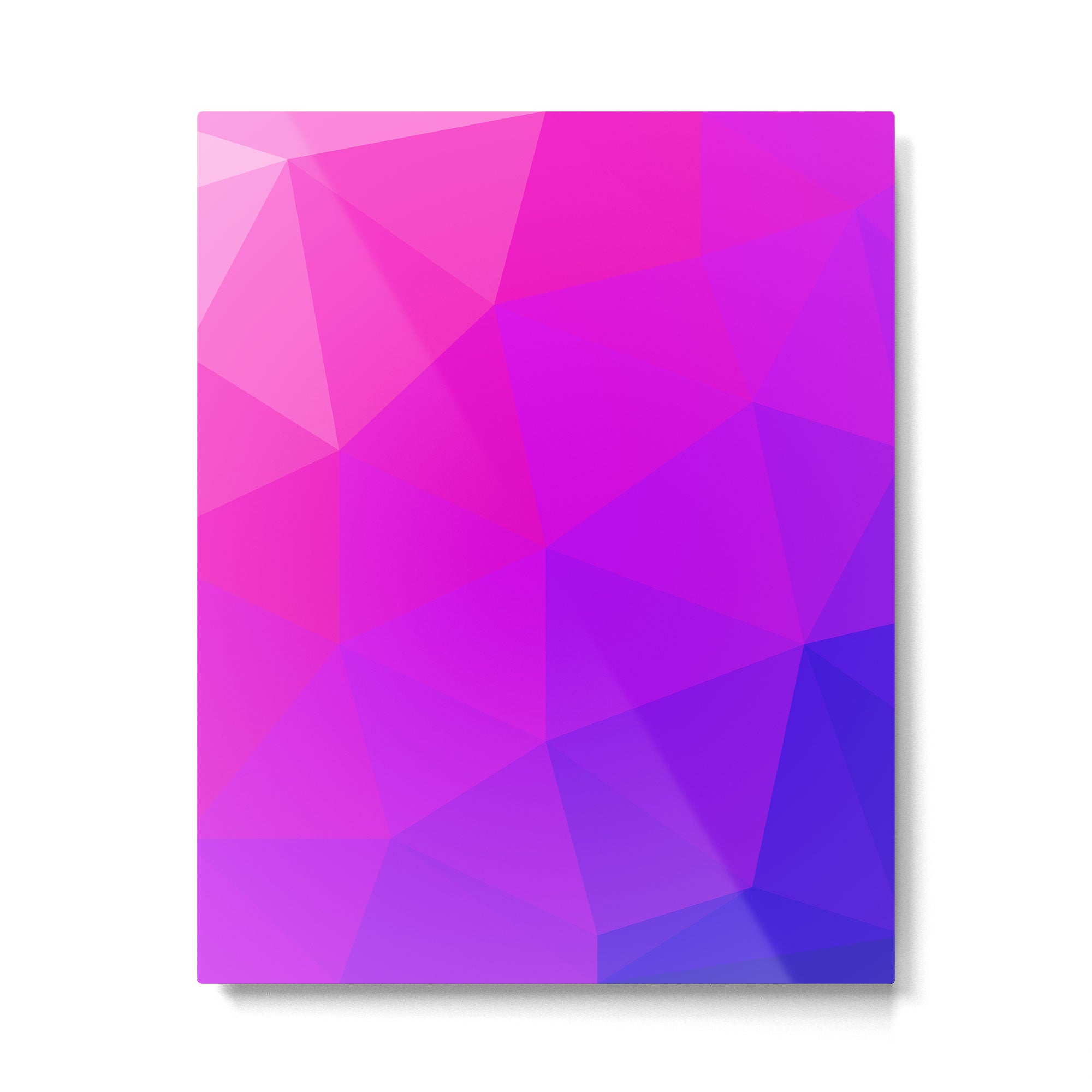 Magenta and Violet Low Poly Pattern Metal Print Gallery Image 6