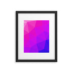 Magenta and Violet Low Poly Pattern Framed Art Print Gallery Image 6