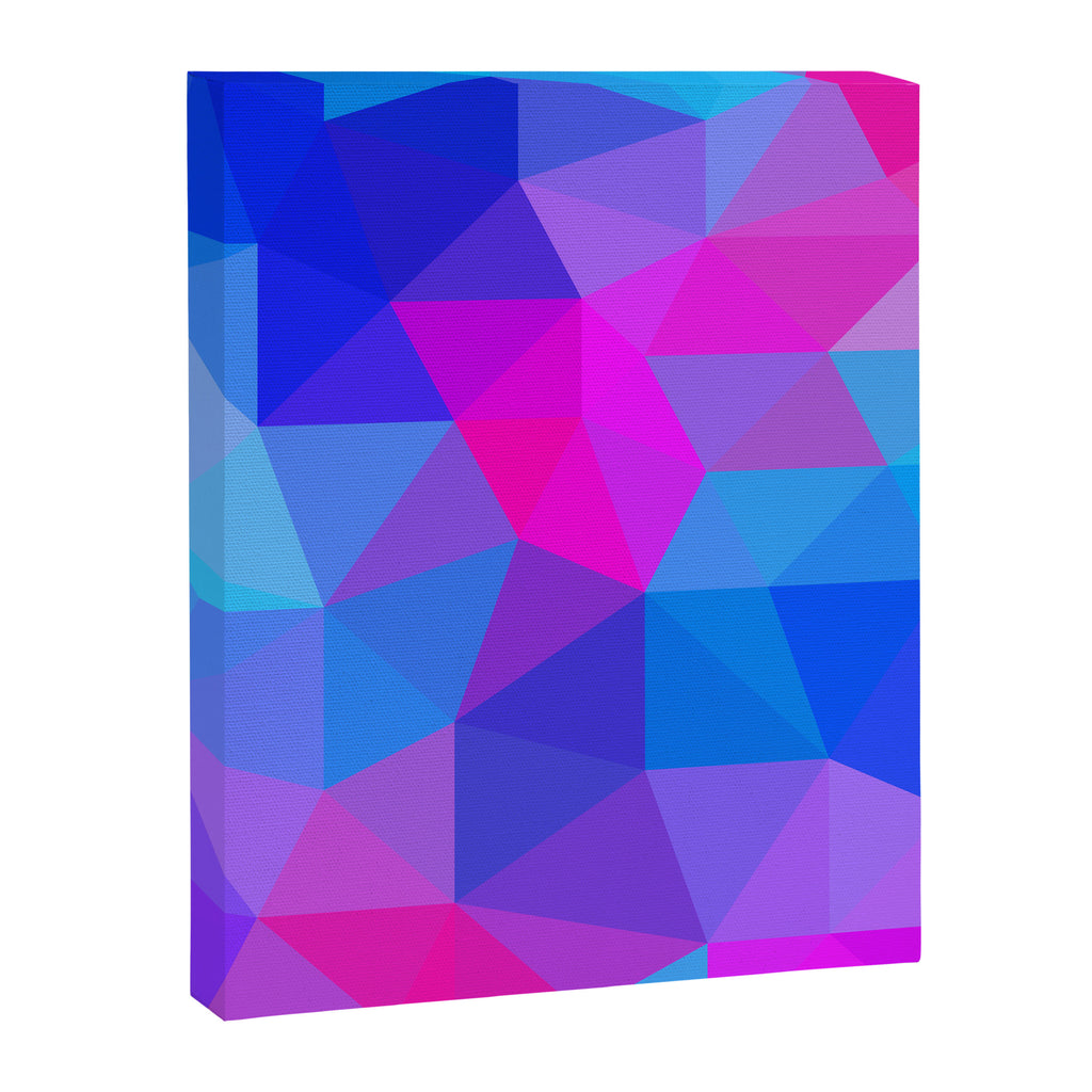Magenta Blacklight Low Poly Canvas Print Gallery Image 8