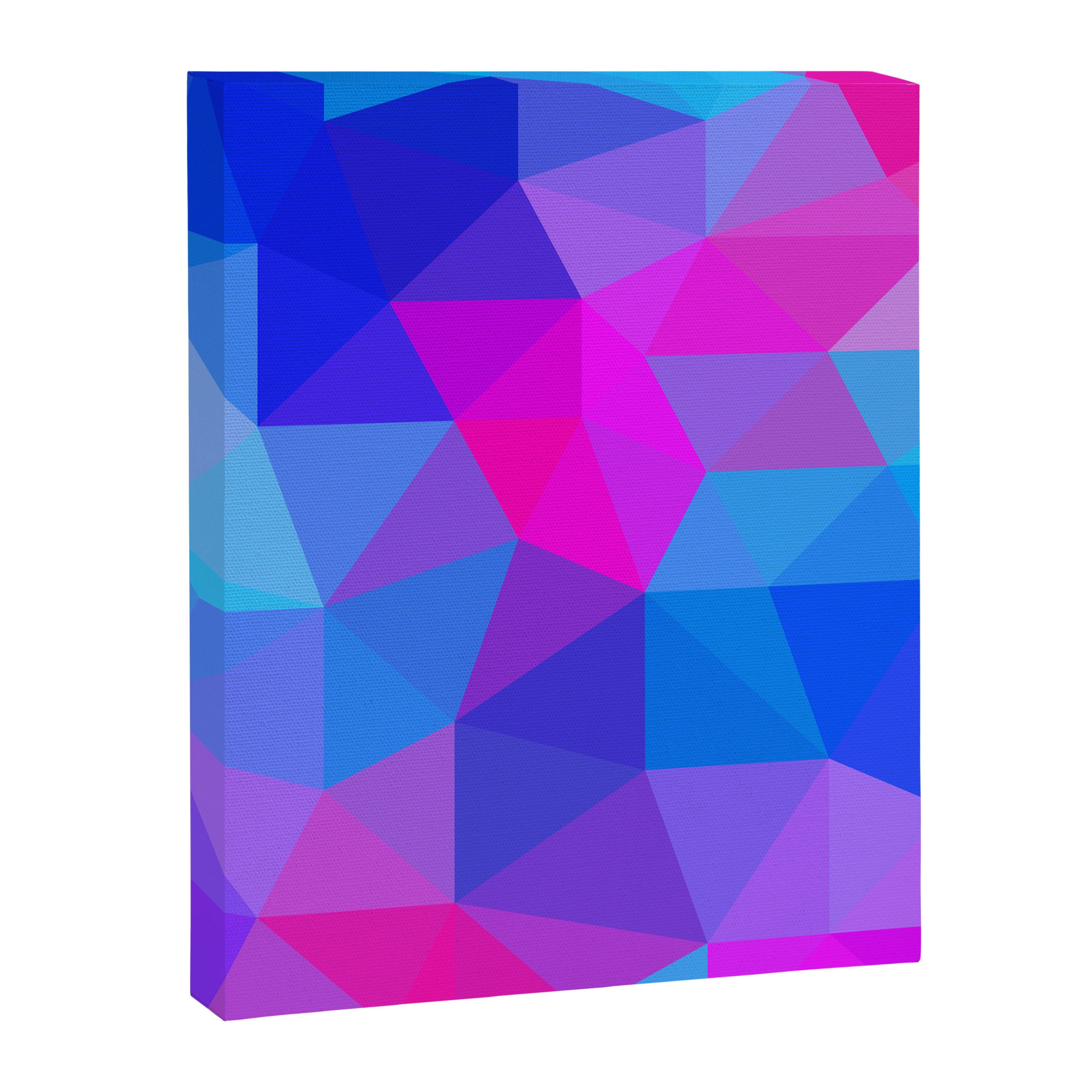 Magenta Blacklight Low Poly Canvas Print Gallery Image 8