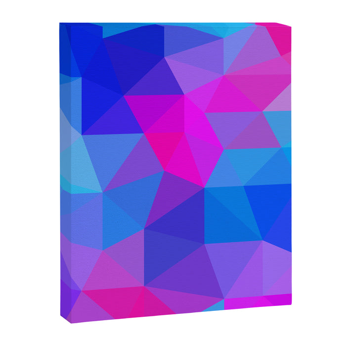 Magenta Blacklight Low Poly Canvas Print Gallery Image 1