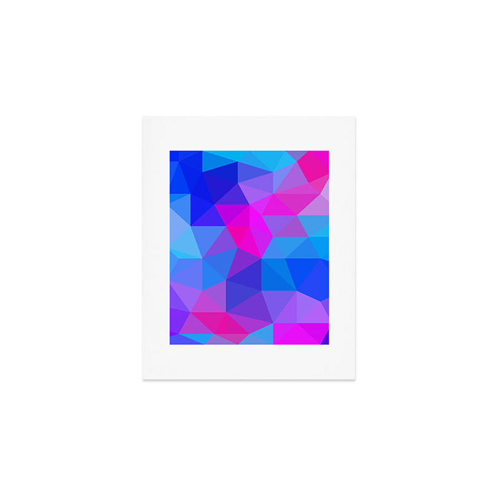 Magenta Blacklight Low Poly Art Print Gallery Image 1