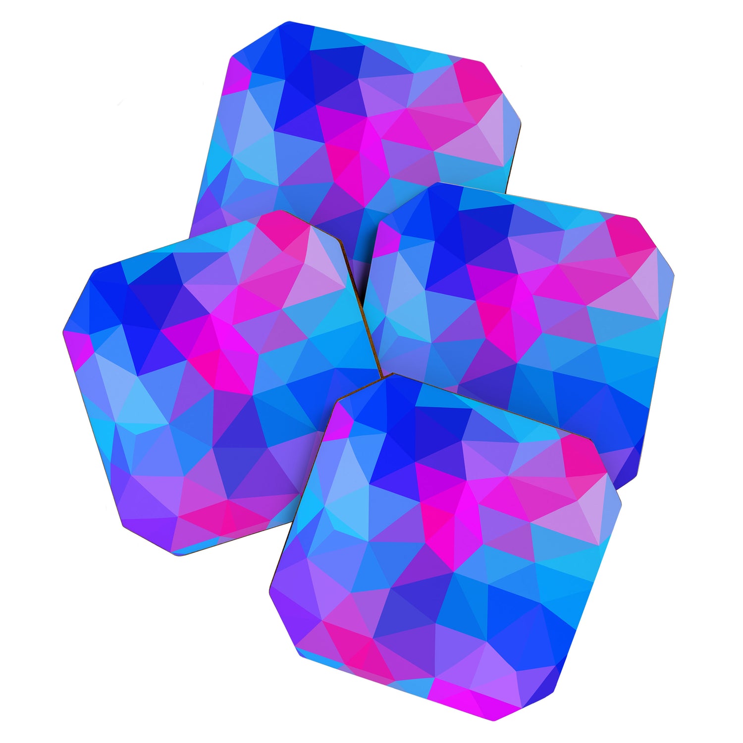 Magenta Blacklight Low Poly Coaster Gallery Image 1