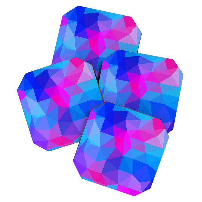 Magenta Blacklight Low Poly Coaster Gallery Image 1