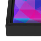 Magenta Blacklight Low Poly Framed Canvas Print Gallery Image 3
