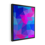 Magenta Blacklight Low Poly Framed Canvas Print Gallery Image 2