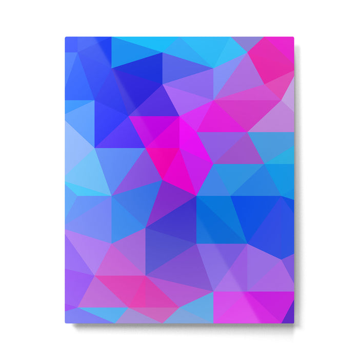 Magenta Blacklight Low Poly Metal Print Gallery Image 1