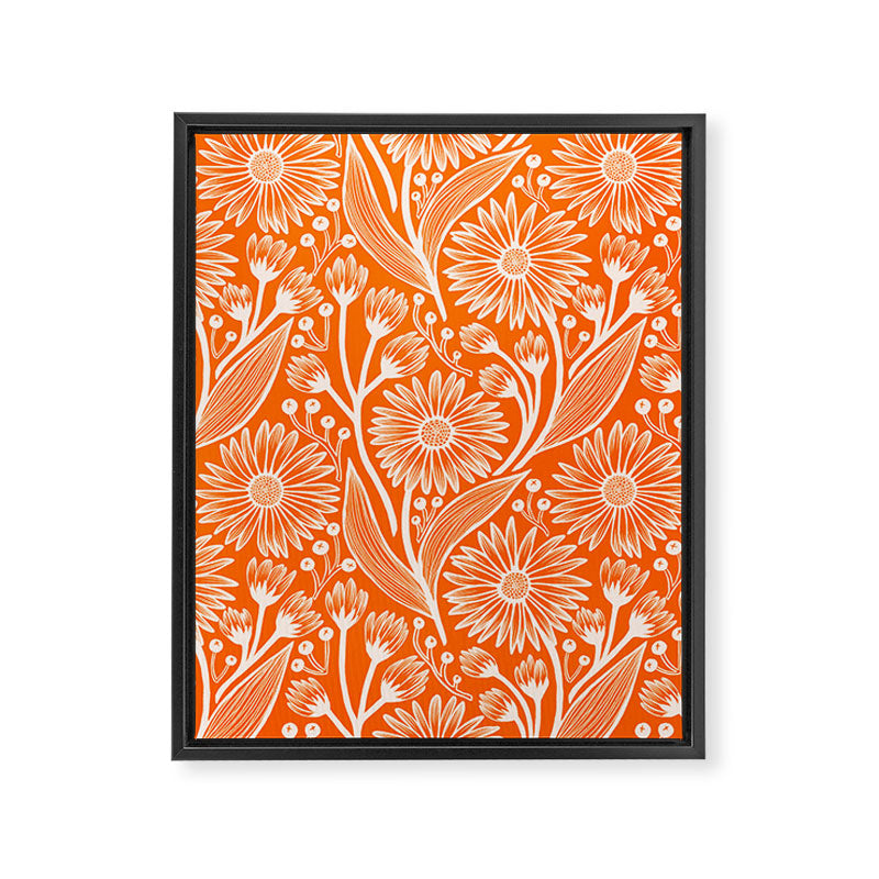 Marmalade Coneflowers Framed Canvas Print Gallery Image 8