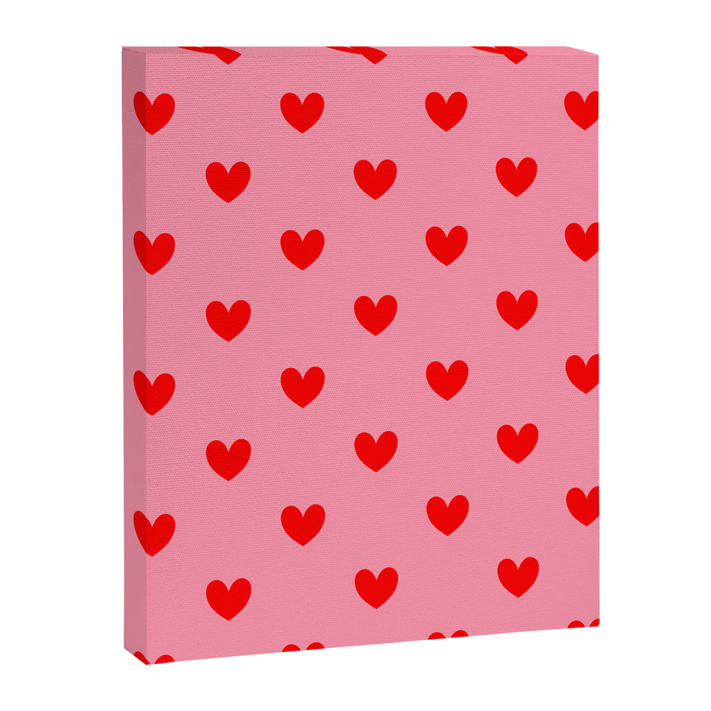 Red Heart Pattern Canvas Print Gallery Image 6