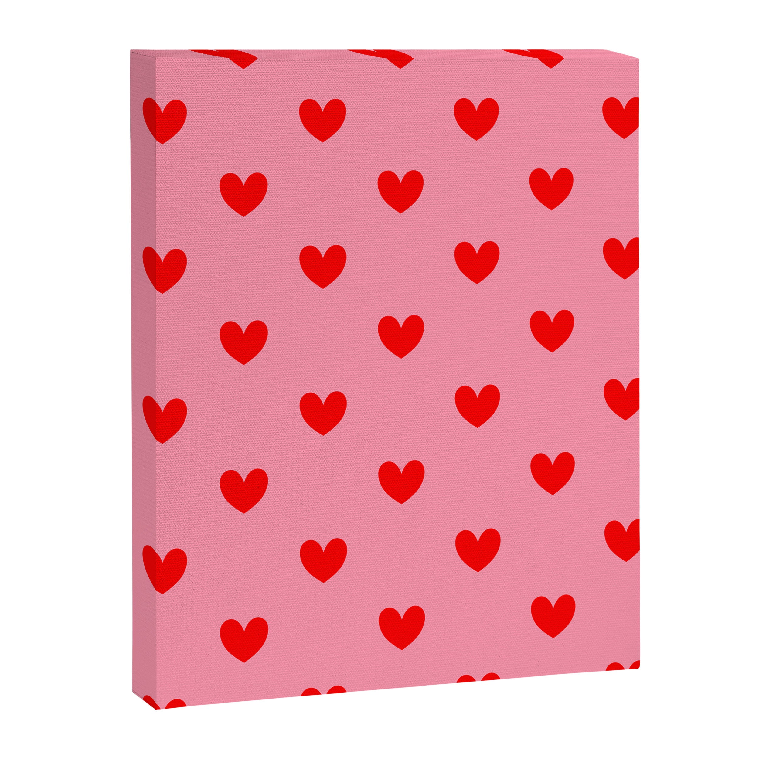Red Heart Pattern Canvas Print Gallery Image 6