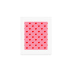 Red Heart Pattern Art Print Gallery Image 1