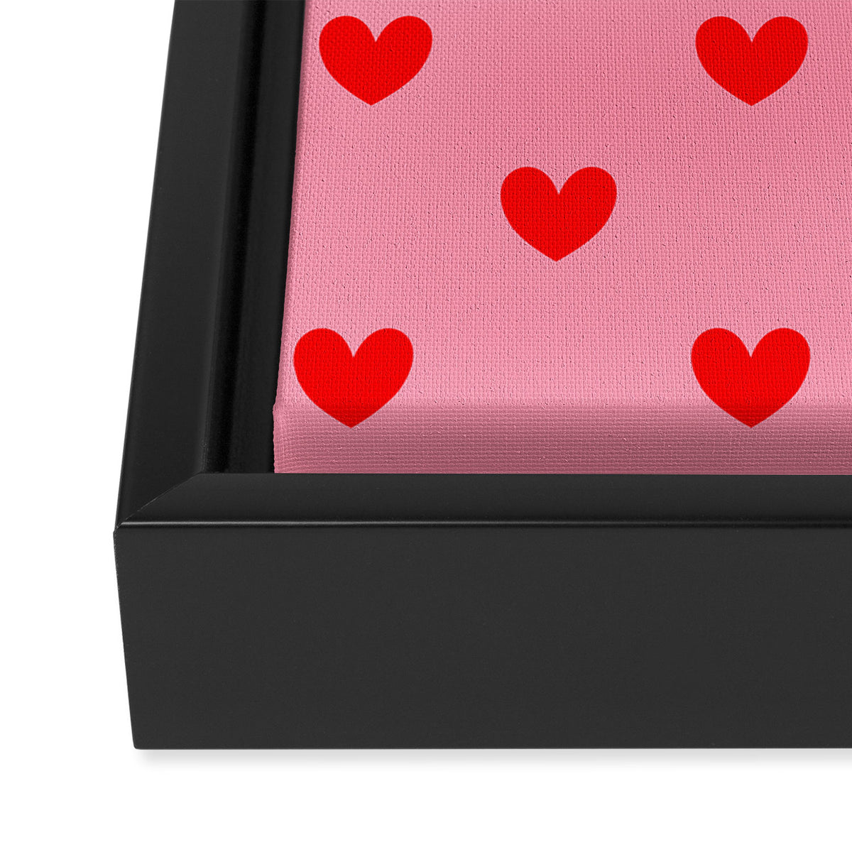 Red Heart Pattern Framed Canvas Print Gallery Image 3