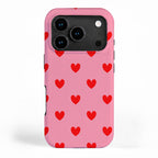 Red Heart Pattern iPhone Case Gallery Image 1