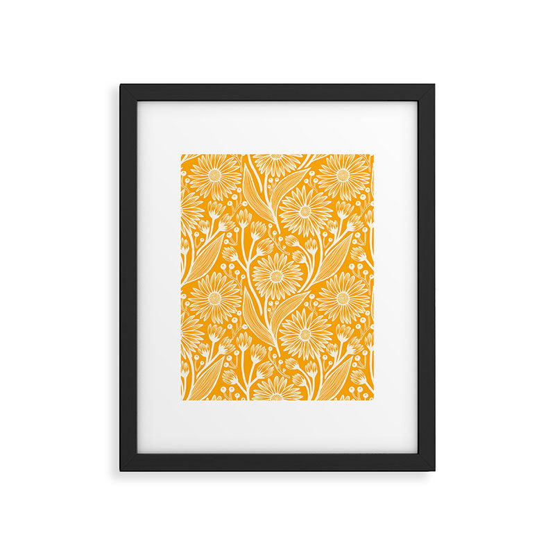 Saffron Coneflowers Framed Art Print Gallery Image 6