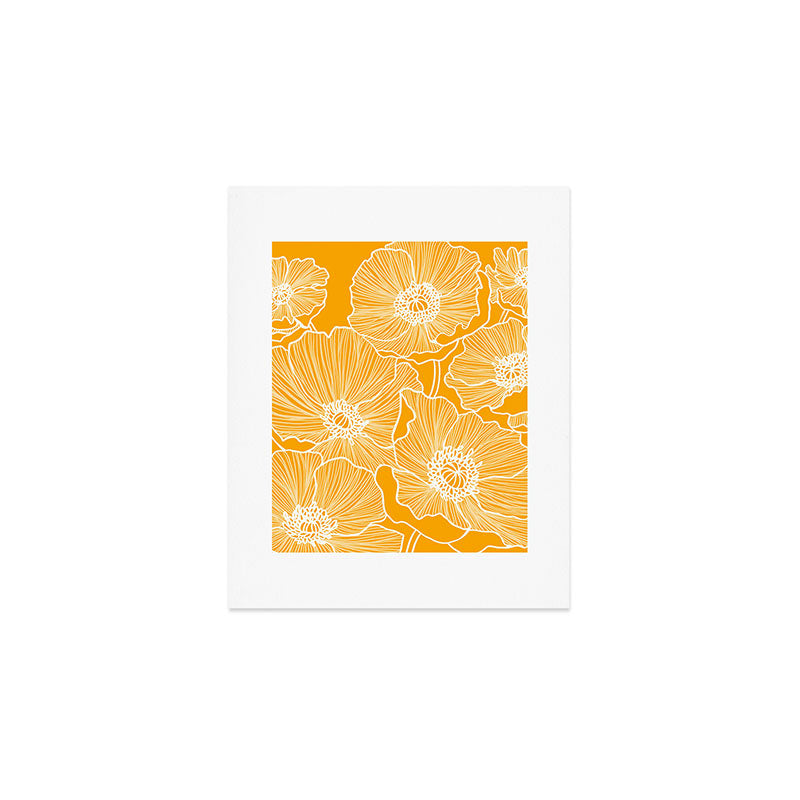 Saffron Yellow Poppies Art Print Gallery Image 1