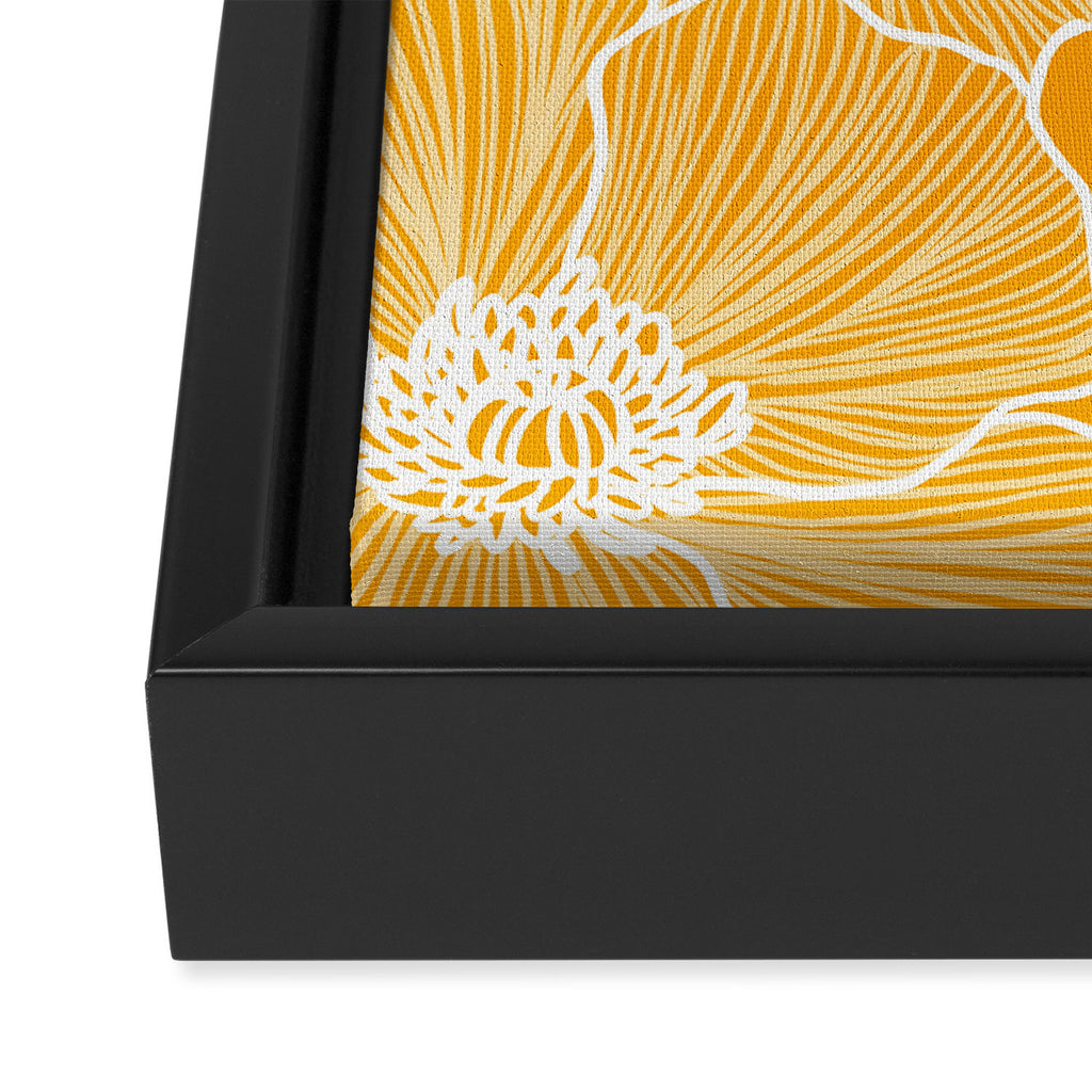 Saffron Yellow Poppies Framed Canvas Print Gallery Image 3