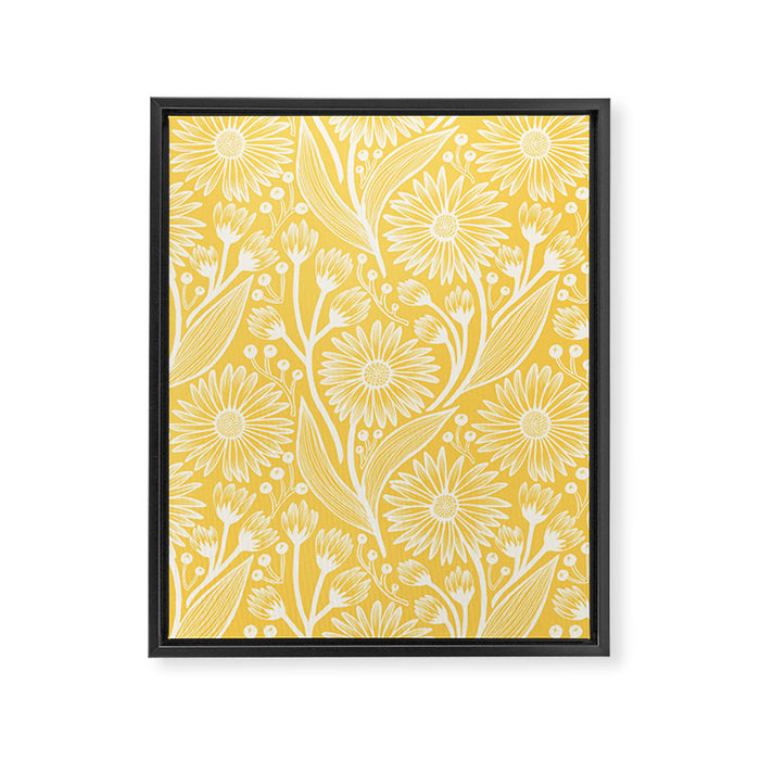 Sunshine Yellow Coneflowers Framed Canvas Print Gallery Image 1
