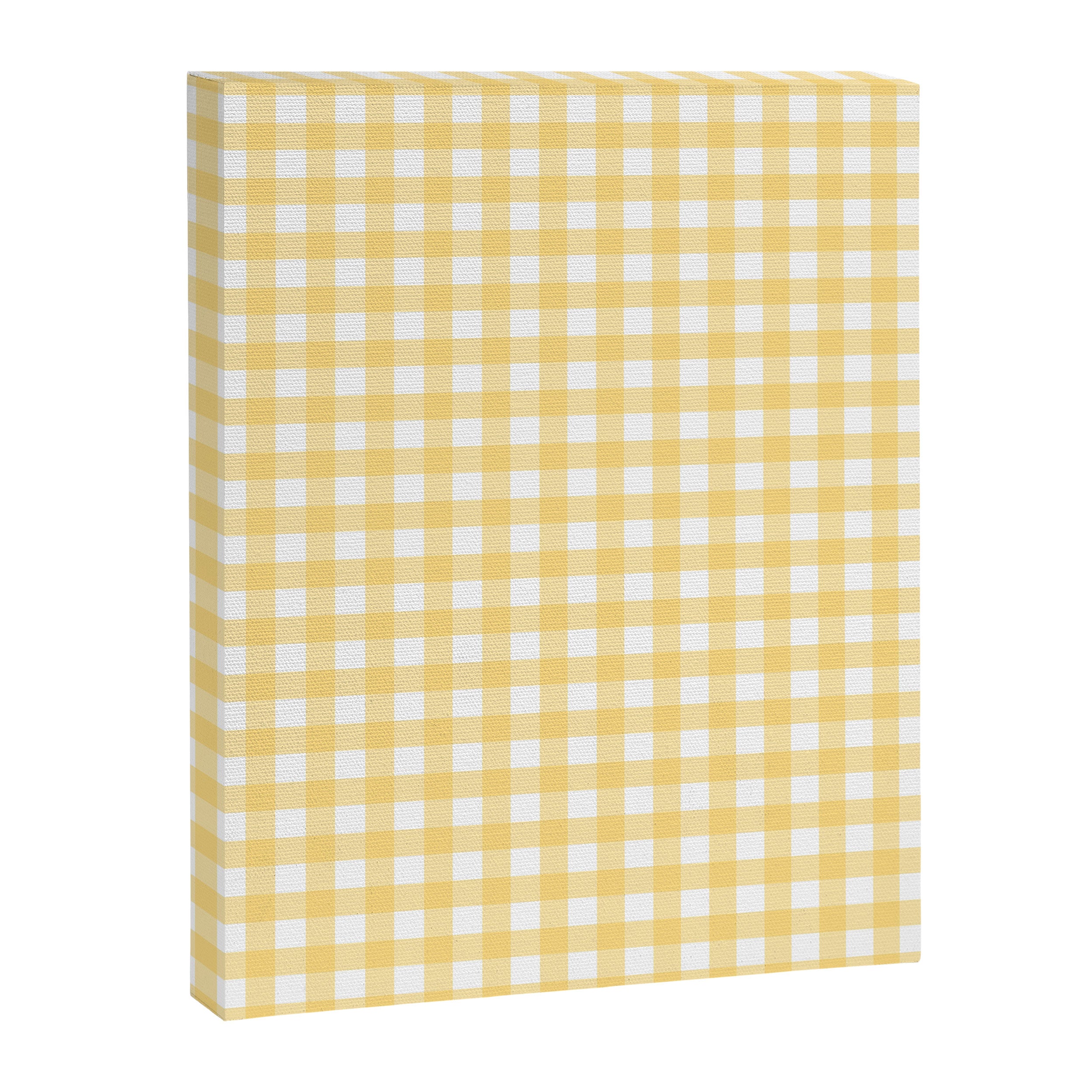 Sunshine Yellow Gingham Canvas Print Gallery Image 8