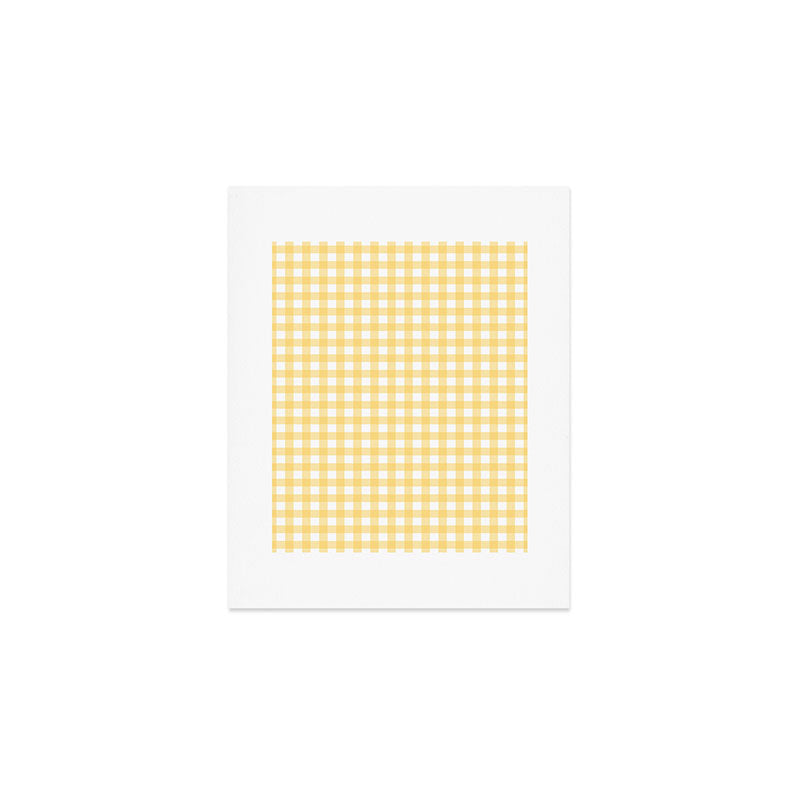 Sunshine Yellow Gingham Art Print Gallery Image 1