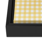 Sunshine Yellow Gingham Framed Canvas Print Gallery Image 3