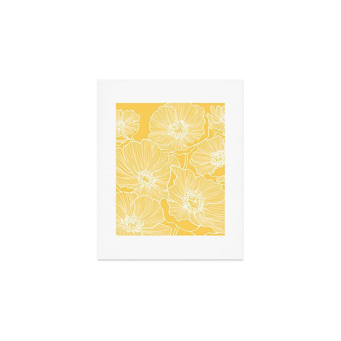 Sunshine Yellow Poppies Art Print Gallery Image 1