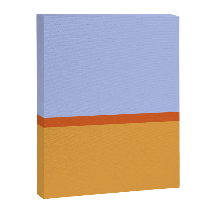 70s Summer Color Block Blue and Orange Canvas Print Gallery Image 1
