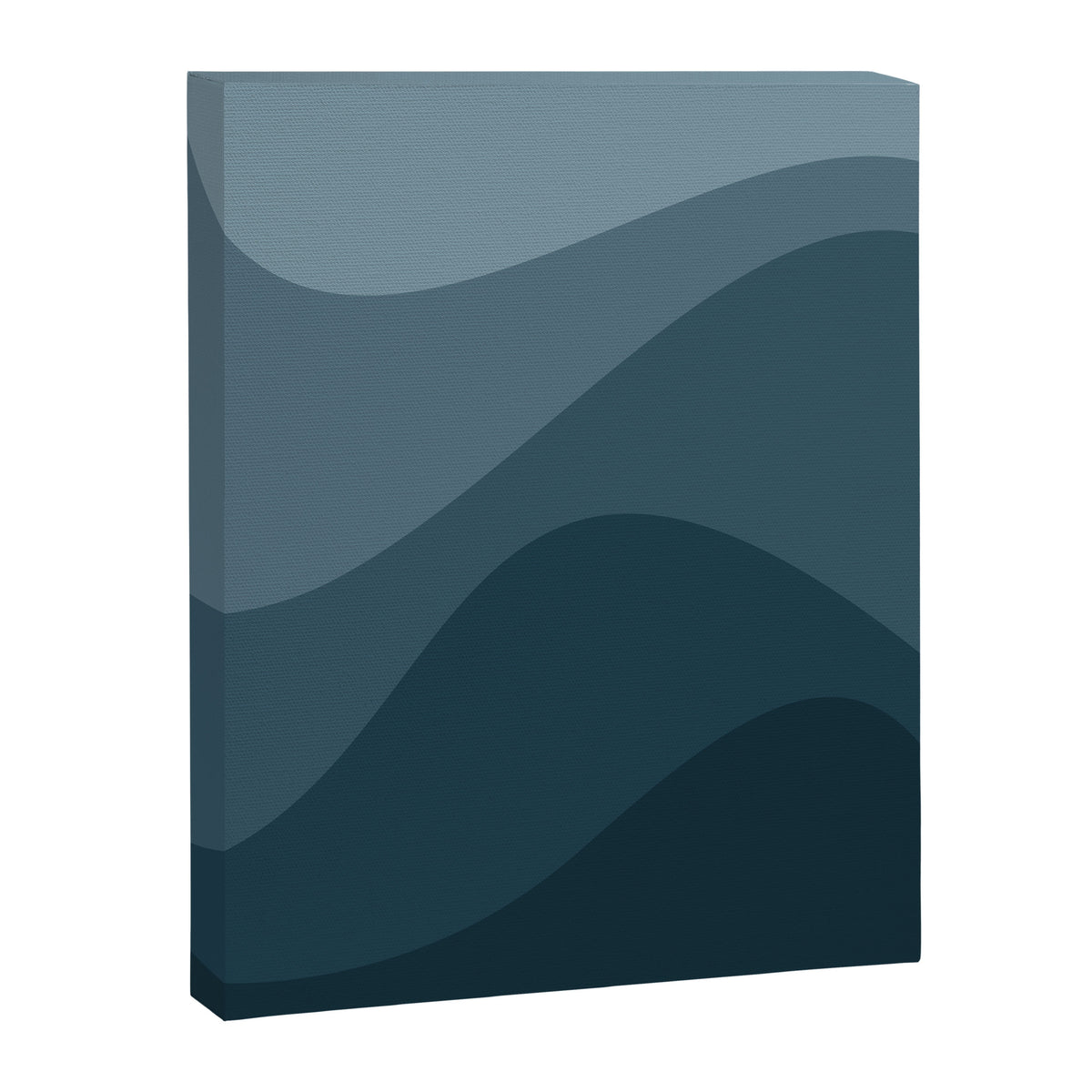 Abstract Color Waves - Blue Tones Canvas Print Gallery Image 6
