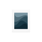 Abstract Color Waves - Blue Tones Art Print Gallery Image 1