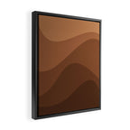 Abstract Color Waves - Desert Tones Framed Canvas Print Gallery Image 2