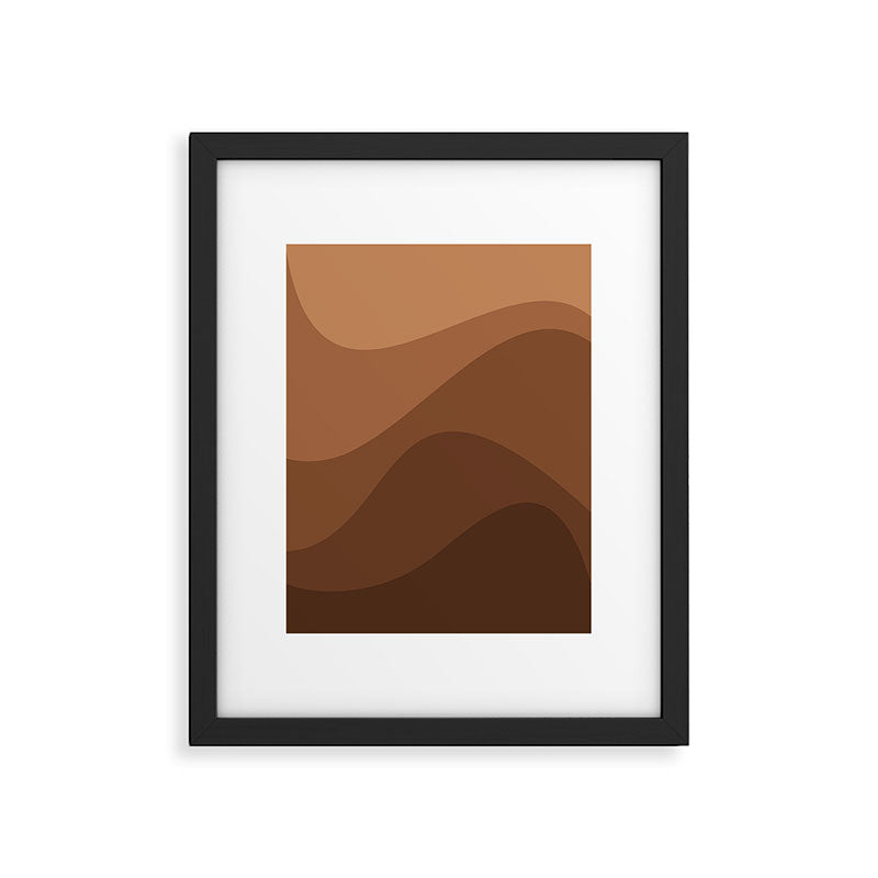 Abstract Color Waves - Desert Tones Framed Art Print Gallery Image 5