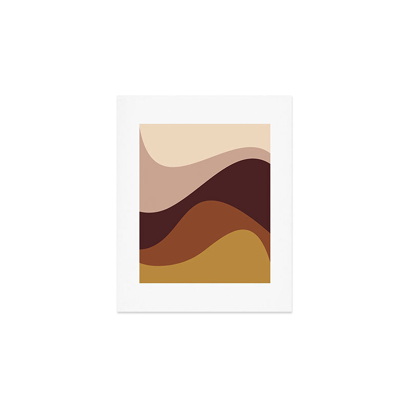 Abstract Color Waves III Desert Tones Art Print Gallery Image 1