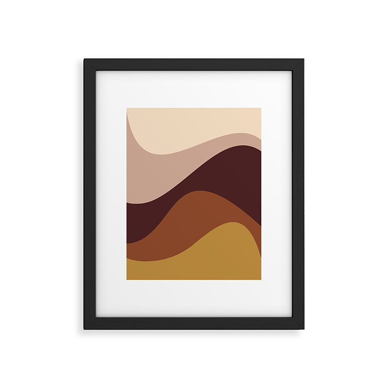Abstract Color Waves III Desert Tones Framed Art Print Gallery Image 4