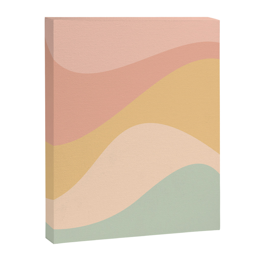 Abstract Color Waves - Neutral Pastel Canvas Print Gallery Image 6