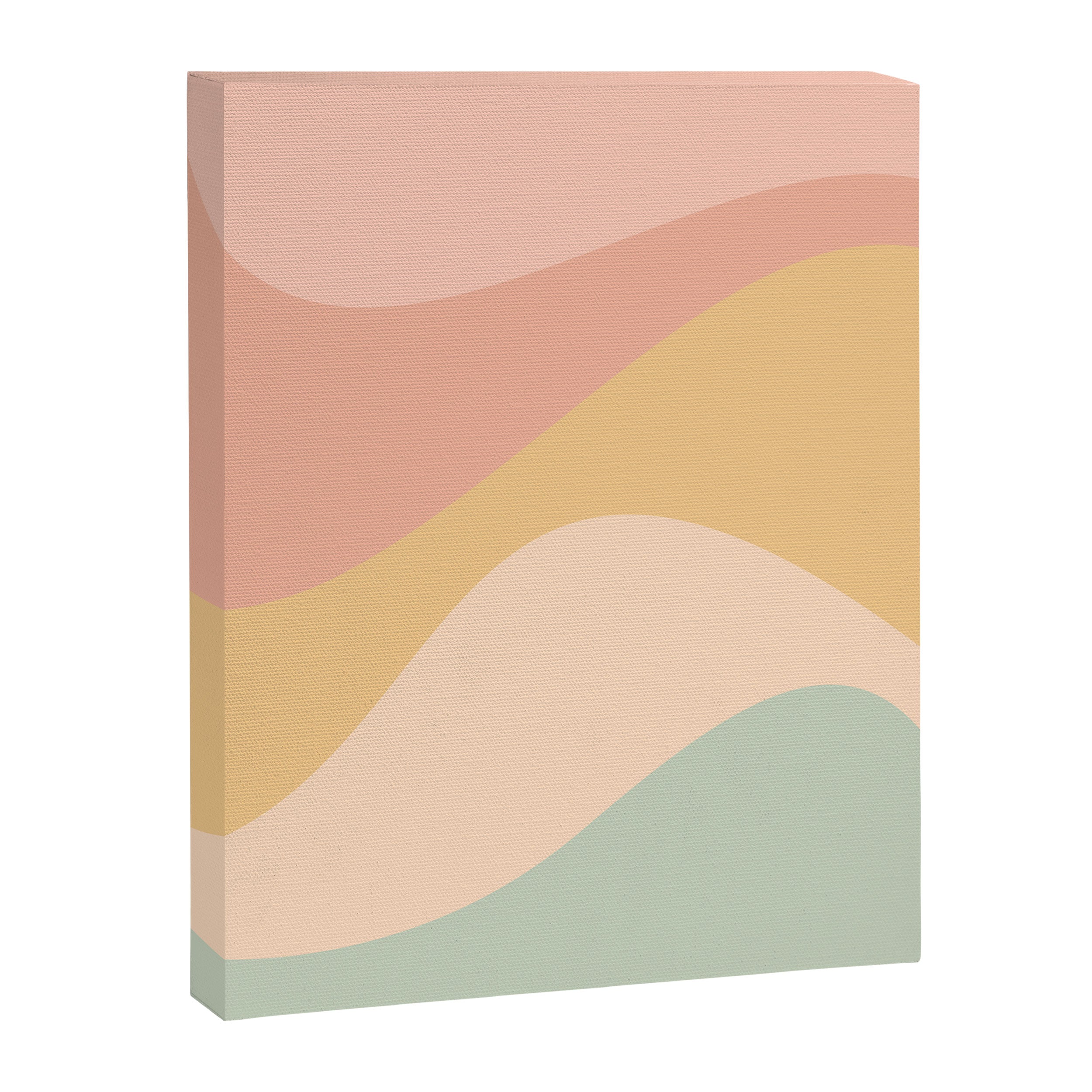 Abstract Color Waves - Neutral Pastel Canvas Print Gallery Image 6
