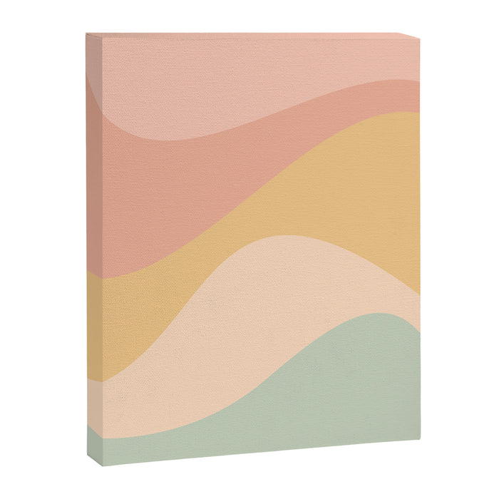 Abstract Color Waves - Neutral Pastel Canvas Print Gallery Image 1