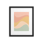 Abstract Color Waves - Neutral Pastel Framed Art Print Gallery Image 5