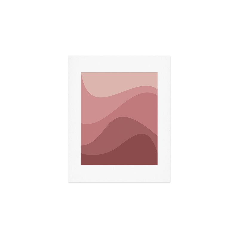 Abstract Color Waves - Pink Tones Art Print Gallery Image 1