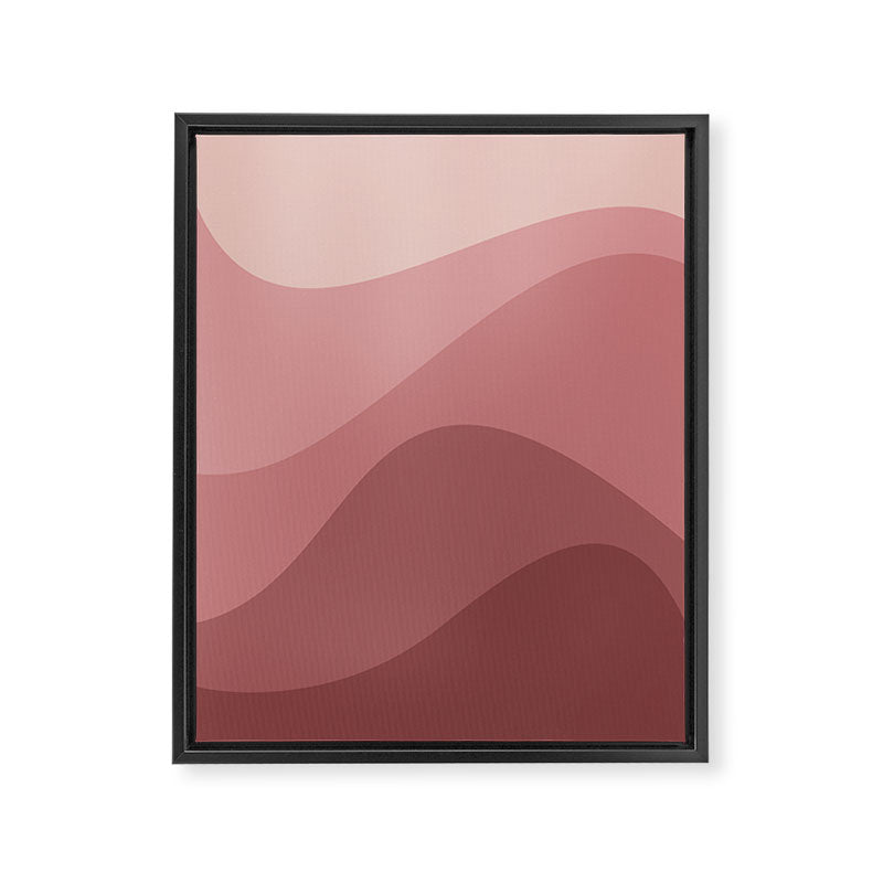 Abstract Color Waves - Pink Tones Framed Canvas Print Gallery Image 6