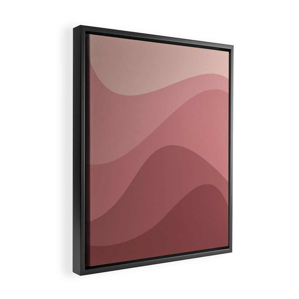 Abstract Color Waves - Pink Tones Framed Canvas Print Gallery Image 2