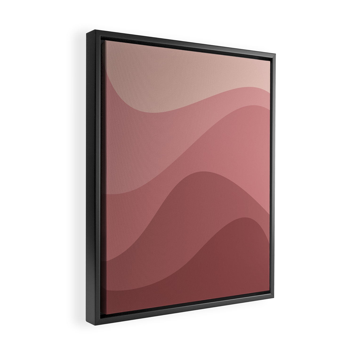 Abstract Color Waves - Pink Tones Framed Canvas Print Gallery Image 2