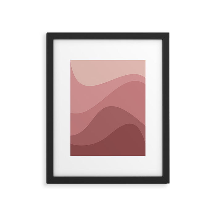 Abstract Color Waves - Pink Tones Framed Art Print Gallery Image 1