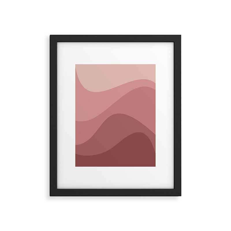 Abstract Color Waves - Pink Tones Framed Art Print Gallery Image 5