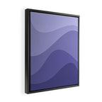 Abstract Color Waves Very Peri Framed Canvas Print Gallery Image 2