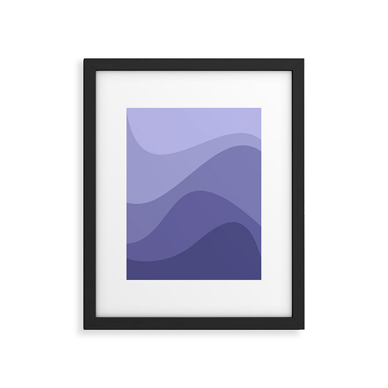 Abstract Color Waves Very Peri Framed Art Print Gallery Image 5