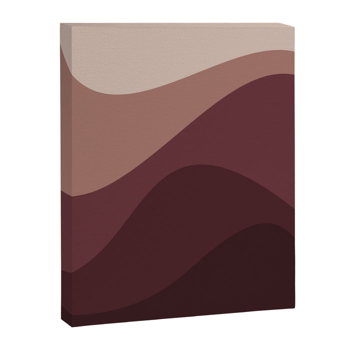 Abstract Color Waves VI Neutral Red Tones Canvas Print Gallery Image 1